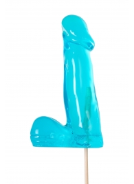 Голубой леденец в форме члена со вкусом блю кюрасао - 173 гр. - Sosuчki - купить с доставкой в Белгороде