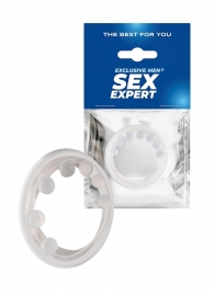 Эрекционное кольцо с мягкой стимулирующей насадкой - Sex Expert - в Белгороде купить с доставкой