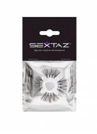 Эластичное эрекционное кольцо с черными «ресничками» - Sextaz - в Белгороде купить с доставкой