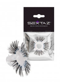 Эластичное эрекционное кольцо с черными «ресничками» - Sextaz - в Белгороде купить с доставкой