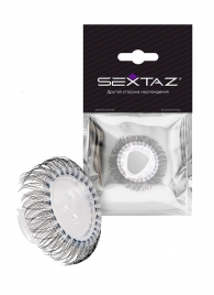 Эластичное эрекционное кольцо с длинными черными «ресничками» - Sextaz - в Белгороде купить с доставкой