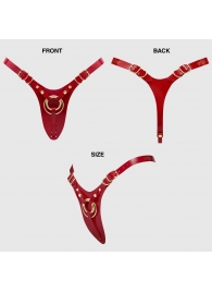 Красный пояс для фиксации насадок Strap-On-Me Leatherette Harness Fabulous - Strap-on-me - купить с доставкой в Белгороде