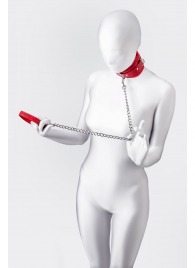 Красный ошейник с подкладкой из меха - ToyFa - купить с доставкой в Белгороде