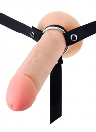 Мужской полый страпон на регулируемых ремешках - 22 см. - Sex Expert - купить с доставкой в Белгороде