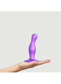 Фиолетовая насадка Strap-On-Me Dildo Plug Curvy size S - Strap-on-me - купить с доставкой в Белгороде