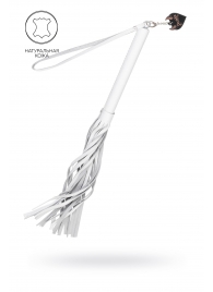 Белая кожаная плеть - 50 см. - Pecado - купить с доставкой в Белгороде