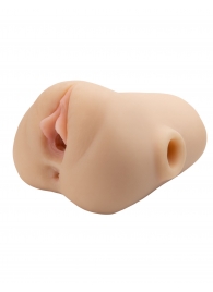 Телесный мастурбатор с вибрацией Double Pounder Vibrating Squeeze Stroker - Pipedream - в Белгороде купить с доставкой