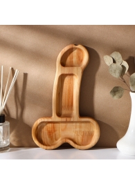 Деревянное блюдо для подачи в форме члена (25 х 16,5 х 1,7 см) - Сима-Ленд - купить с доставкой в Белгороде