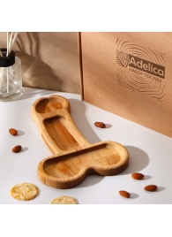 Деревянное блюдо для подачи в форме члена (25 х 16,5 х 1,7 см) - Сима-Ленд - купить с доставкой в Белгороде