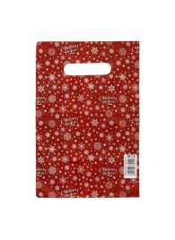 Красный подарочный новогодний пакет с вырубной ручкой (20х30 см) - Сима-Ленд - купить с доставкой в Белгороде