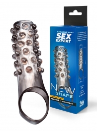 Дымчатая насадка на пенис с выпуклостями - 11 см. - Sex Expert - в Белгороде купить с доставкой