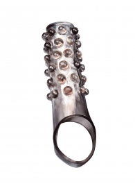 Дымчатая насадка на пенис с выпуклостями - 11 см. - Sex Expert - в Белгороде купить с доставкой