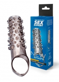 Дымчатая насадка на пенис с шипами и выпуклостями - 12 см. - Sex Expert - в Белгороде купить с доставкой