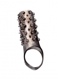 Дымчатая насадка на пенис с шипами и выпуклостями - 12,5 см. - Sex Expert - в Белгороде купить с доставкой