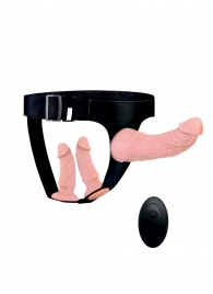 Женский страпон с 3 насадками и вибрацией - Erowoman-Eroman - купить с доставкой в Белгороде