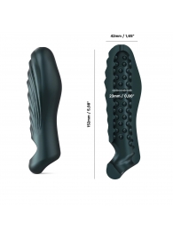 Серая силиконовая насадка на пенис с подхватом Manwan Ryzer - Manwan - в Белгороде купить с доставкой