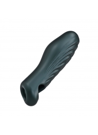 Серая силиконовая насадка на пенис с подхватом Manwan Ryzer - Manwan - в Белгороде купить с доставкой