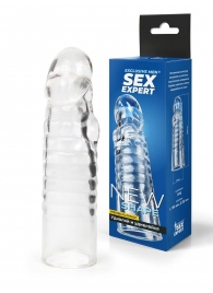 Прозрачная закрытая насадка на член - 15 см. - Sex Expert - в Белгороде купить с доставкой