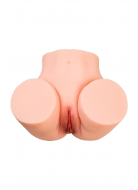 Телесный мастурбатор в форме попки с 2 любовными входами - No Name - в Белгороде купить с доставкой