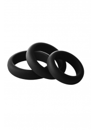Набор из 3 черных эрекционных колец Smooth Silicone Cockring Pack - Dream Toys - в Белгороде купить с доставкой