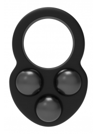 Черное эрекционное кольцо с утяжелителями - Dream Toys - в Белгороде купить с доставкой