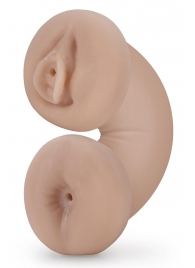 Телесный люминесцентный двусторонний мастурбатор Tasha - Blush Novelties - в Белгороде купить с доставкой