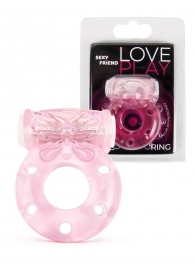 Розовое эрекционное виброкольцо с бабочкой - 1137 - в Белгороде купить с доставкой