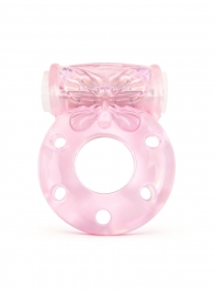 Розовое эрекционное виброкольцо с бабочкой - 1137 - в Белгороде купить с доставкой