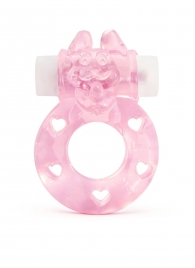 Розовое эрекционное виброкольцо в форме зайчика - 1137 - в Белгороде купить с доставкой