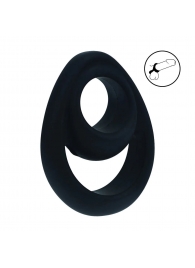Черное эрекционное кольцо Double Ergo Silicone Cockring - Shots Media BV - в Белгороде купить с доставкой