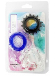 Набор из 3 эрекционных колец разного цвета и рельефа - Boys of Toys - в Белгороде купить с доставкой