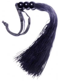 Черная силиконовая плетка - 25,4 см. - Boys of Toys - купить с доставкой в Белгороде