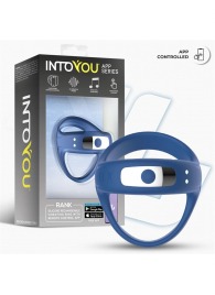 Синее интерактивное эрекционное виброкольцо Rank - Intoyou - в Белгороде купить с доставкой
