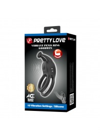 Черное перезаряжаемое виброкольцо Goodwin - Baile - в Белгороде купить с доставкой