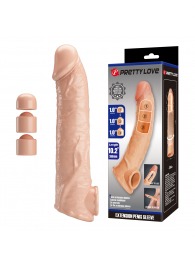 Телесный фаллоудлинитель с подхватом мошонки Silas - 26 см. - Baile - в Белгороде купить с доставкой