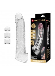 Прозрачный фаллоудлинитель с подхватом мошонки Silas - 26 см. - Baile - в Белгороде купить с доставкой