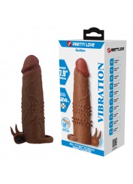 Коричневая насадка на пенис Quillon - 20 см. - Baile - в Белгороде купить с доставкой