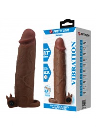 Коричневая насадка на пенис Xerxes - 22 см. - Baile - в Белгороде купить с доставкой