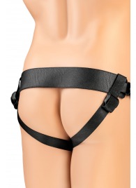 Телесный фаллопротез на черных ремнях Conall - 15 см. - ToyFa - купить с доставкой в Белгороде