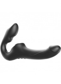 Черный безремневой страпон с 3 моторами - Ibiza - купить с доставкой в Белгороде