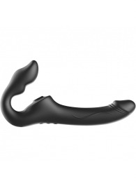 Черный безремневой страпон с 3 моторами - Ibiza - купить с доставкой в Белгороде