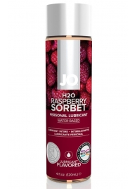 Лубрикант на водной основе с ароматом малины JO Flavored Raspberry Sorbet - 120 мл. - System JO - купить с доставкой в Белгороде