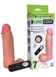 Фаллическая насадка Харнесс UNICOCK 7  с вибрацией - 19 см. - LOVETOY (А-Полимер) - купить с доставкой в Белгороде