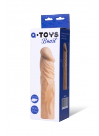 Насадка с ярко выраженной головкой и рельефным стволом - 19 см. - A-toys - в Белгороде купить с доставкой