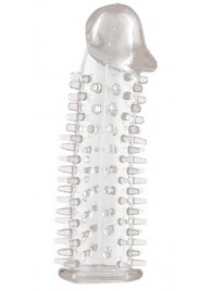 Прозрачная насадка на половой член с закрытой головкой и шипами - 12,5 см. - ToyFa - в Белгороде купить с доставкой