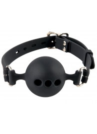 Силиконовый кляп-шар с отверстиями для дыхания Silicone Breathable Ball Gag Small - Pipedream - купить с доставкой в Белгороде