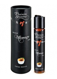 Массажное масло с ароматом крем брюле Huile de Massage Gourmande Creme Brulée - 59 мл. - Plaisir Secret - купить с доставкой в Белгороде