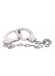 Наручники из металла с длинной цепочкой CHROME HANDCUFFS METAL HANDCUFFS W. KEY - NMC - купить с доставкой в Белгороде