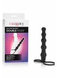 Насадка на пенис для двойного проникновения Silicone Beaded Double Rider - 14 см. - California Exotic Novelties - в Белгороде купить с доставкой