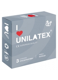 Презервативы с рёбрами Unilatex Ribbed - 3 шт. - Unilatex - купить с доставкой в Белгороде